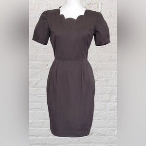 Valentino VTG Black Sheath Dress Puff Sleeve Sz 6 8 Old Money Capsule Wardrobe